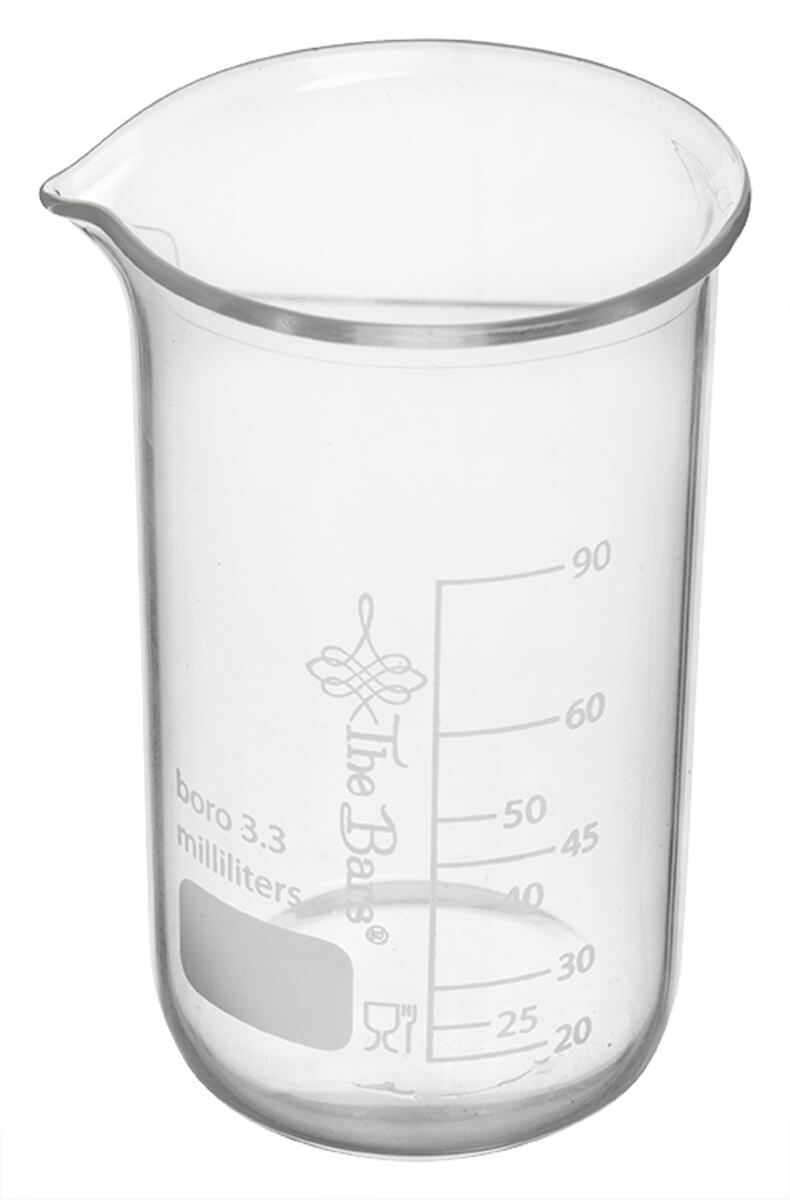 Messbecher, Borosilikatglas, skaliert - 90ml