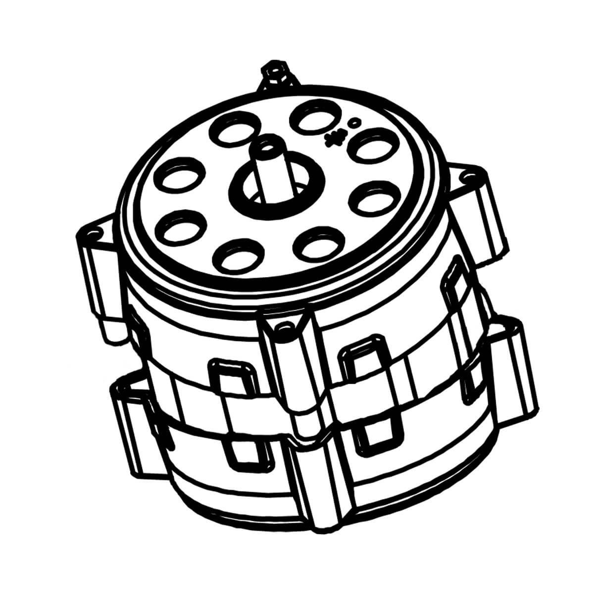 Motor komplett 220V-240V 50/60 Hz - Santos #10 (10700)