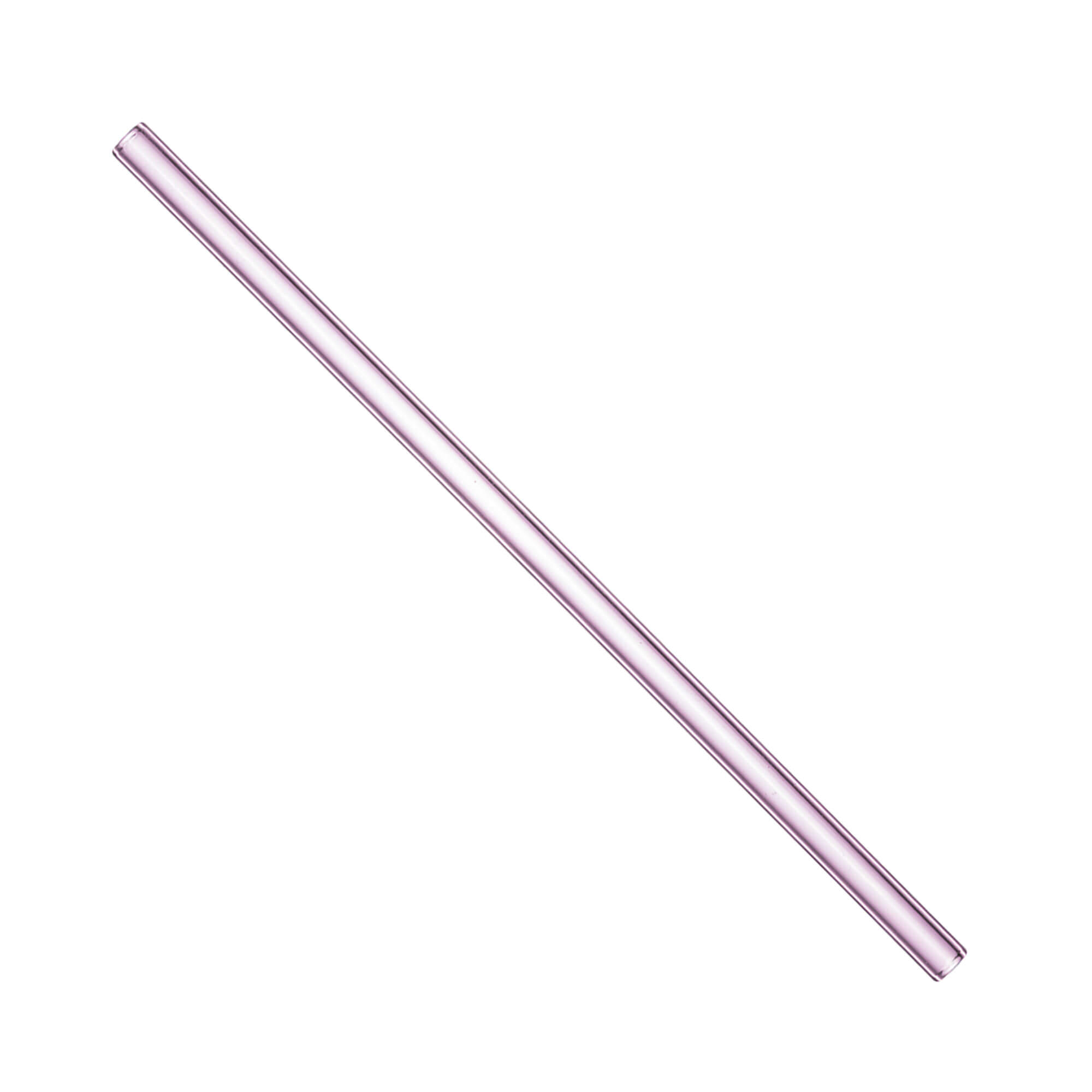 Glastrinkhalme (200x8mm) - pink (50 Stk. + 3 Bürsten)