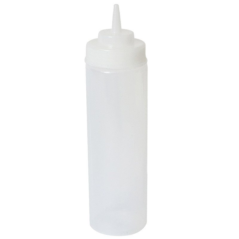 Quetschflasche Weithals, Polyethylen transparent - 940ml (6 Stk.)