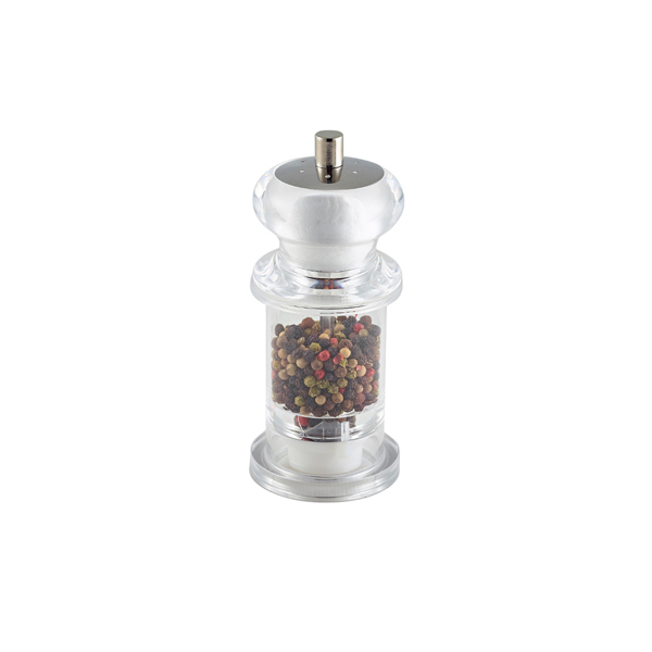 Kombi-Pfeffermühle/Salzstreuer, Acryl transparent - 14cm Kombi-Pfeffermühle/Salzstreuer, Acryl transparent - 14cm