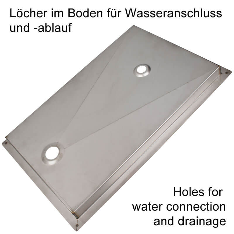 Einlasstropfblech mit Gläserdusche / Shakerdusche Einlasstropfblech mit Gläserdusche / Shakerdusche