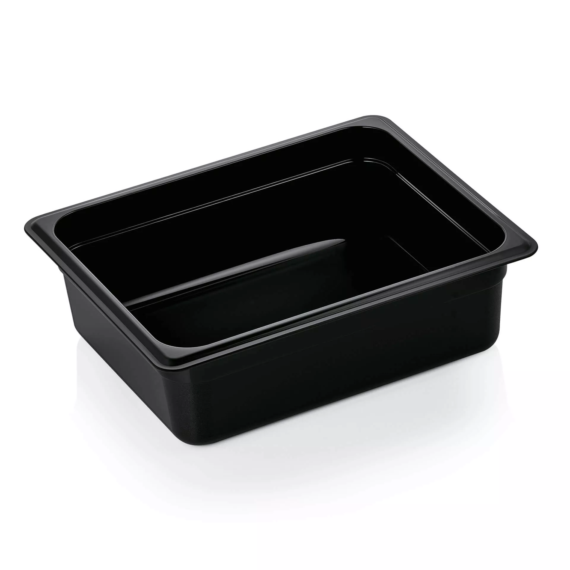 Gastronormbehälter 100mm Tiefe - PC schwarz (GN 1/2) Gastronormbehälter 100mm Tiefe - PC schwarz (GN 1/2)